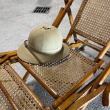 Steamer folding lounge chair with walnut frame 1910