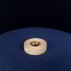 Italian Round Travertine and Copper-Toned Metal Ashtray, 1970