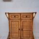 Bamboo and rattan chest of drawers from the 60s