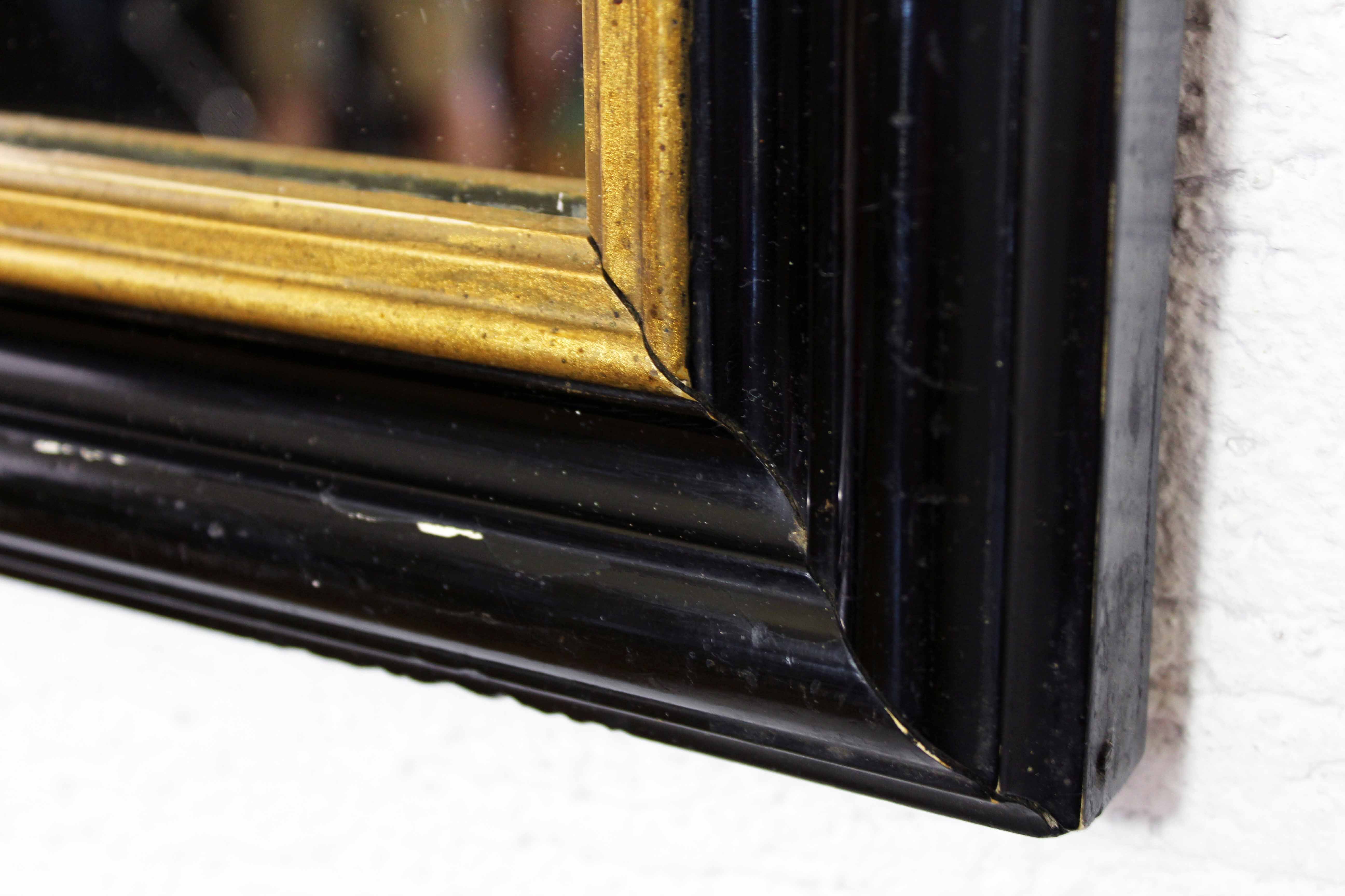 Napoleon III black and gold mirror
