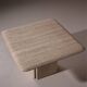 Travertine coffee table