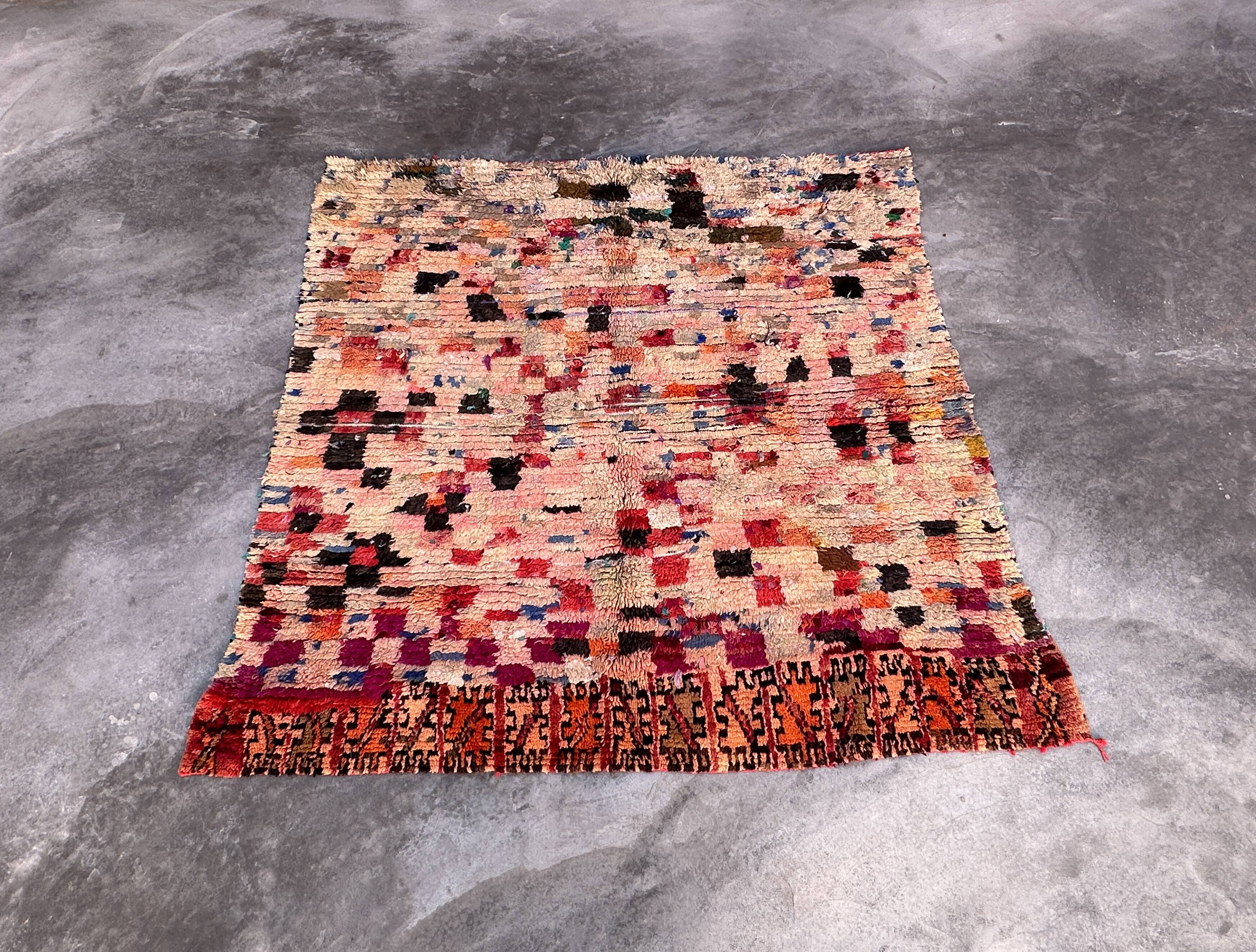 Colorful Boujad Moroccan rug - 200 x 179 cm