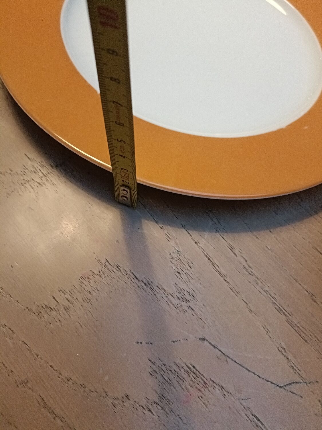Orange Limoges porcelain plates