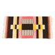 1950s Czech Geometric Wool Kilim Rug in Pink Black and Yellow