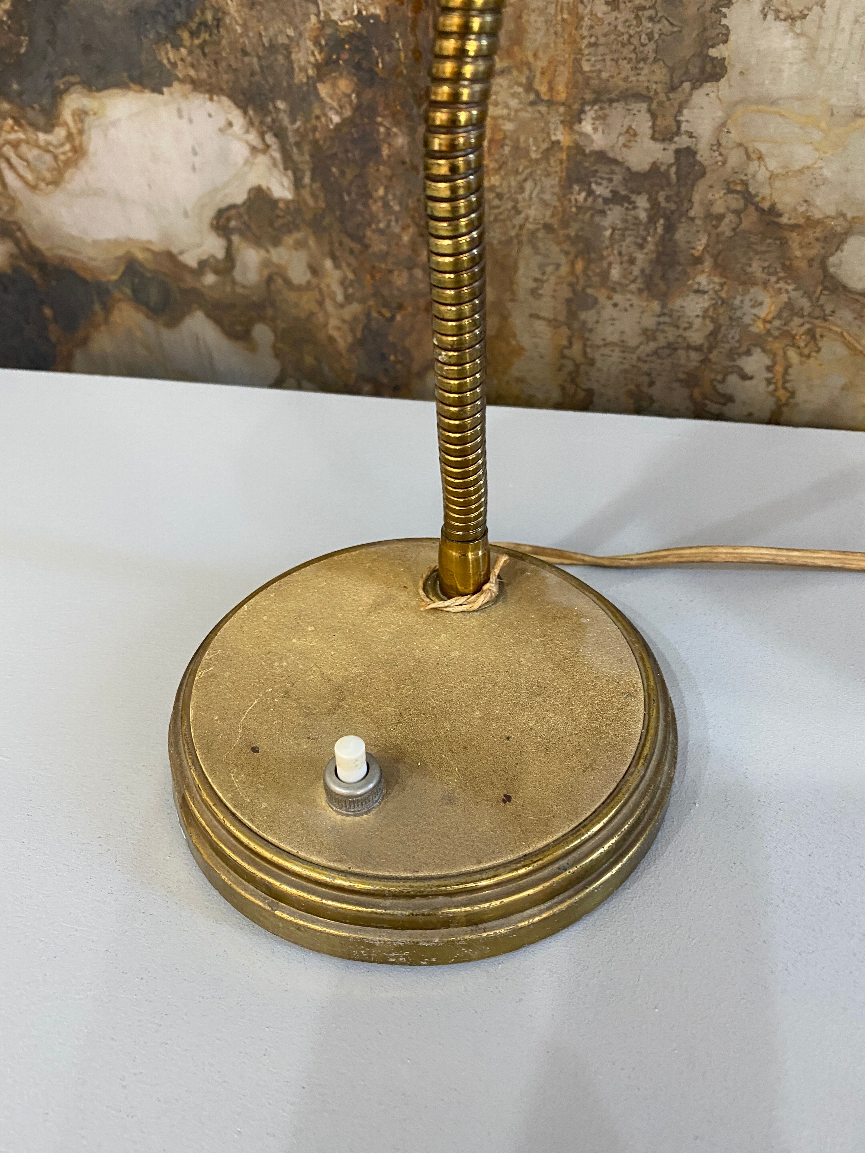 Antique metal bedside lamp