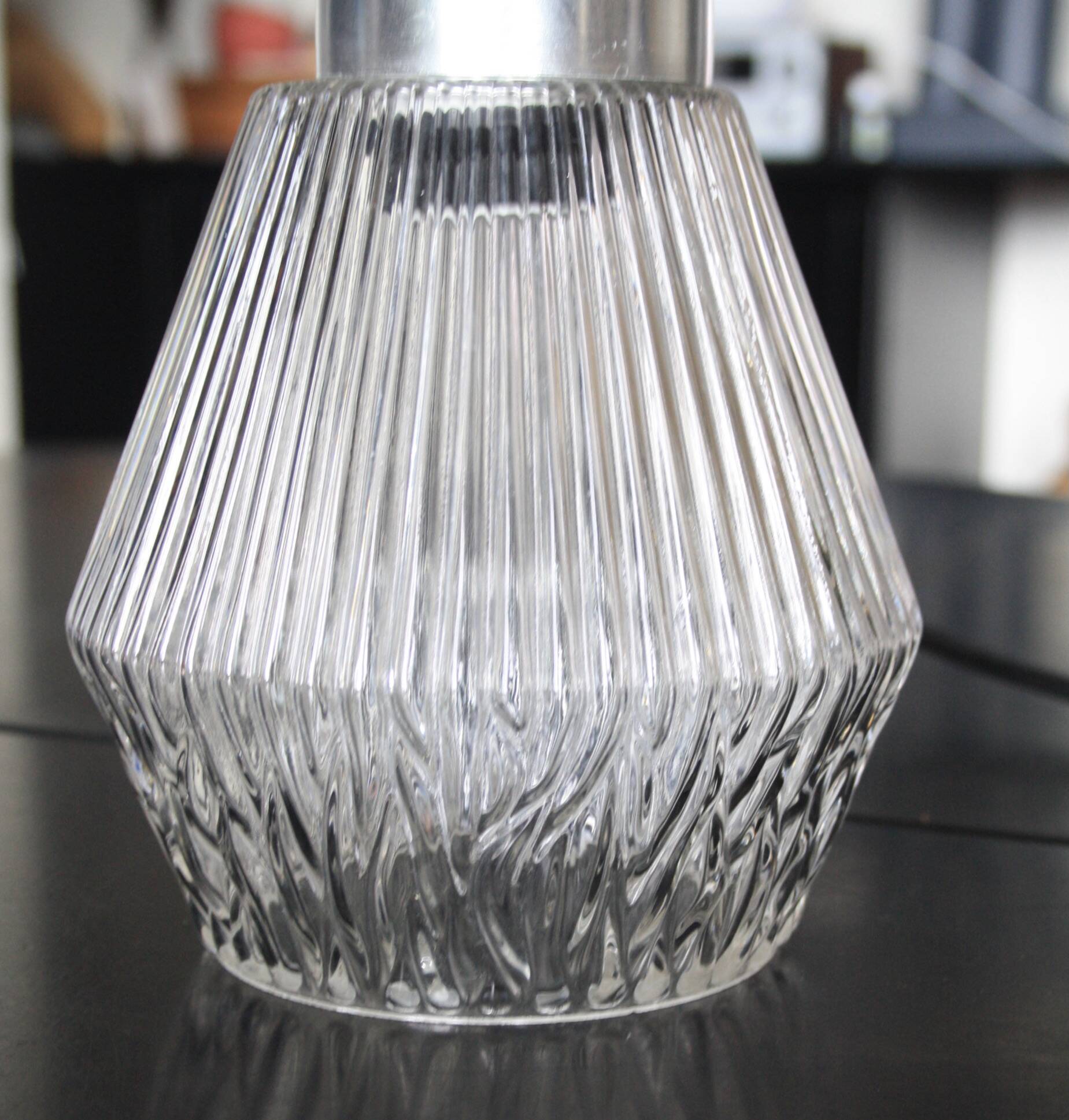 Glass & chrome suspension