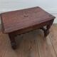 Antique solid wood stool, vintage decor