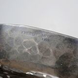 Large basin, bowl, Olri Italy vintage 50s Silver plated hammered