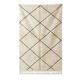 White Berber rug with black diamonds