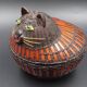 Wicker box "the cat" - Around 1970-1980