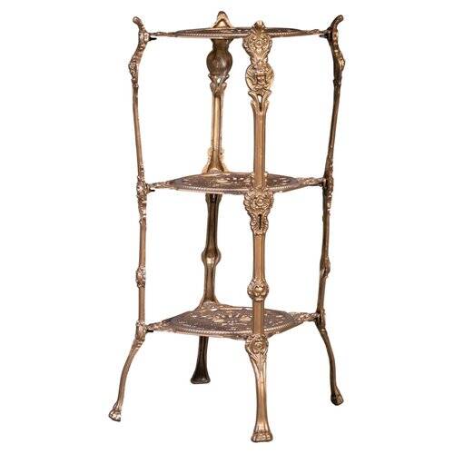 Decorative Metal Side Table, Italy, 1960s