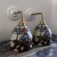 Paire d’appliques murales vitrail