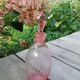 Pink glass liquor decanter