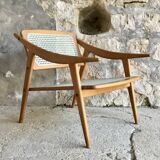 Cane armchair by Michel Ducaroy for SNA Roset - design 1950