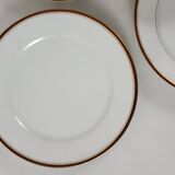 6 assiettes plates porcelaine blanche