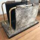 Letter holder in cowhide and brass