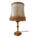 Old lamp in gilded steel and mother-of-pearl lampshade 60-70s