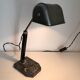 French craft lamp vintage black marble 1930 42 cm