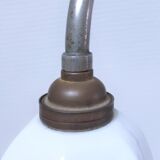 Art deco lamp silver and opaline brass
