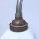 Lampe art déco laiton argenté et opaline