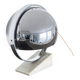 Vintage Space Age table lamp with marble base and revolving chromed metal shade