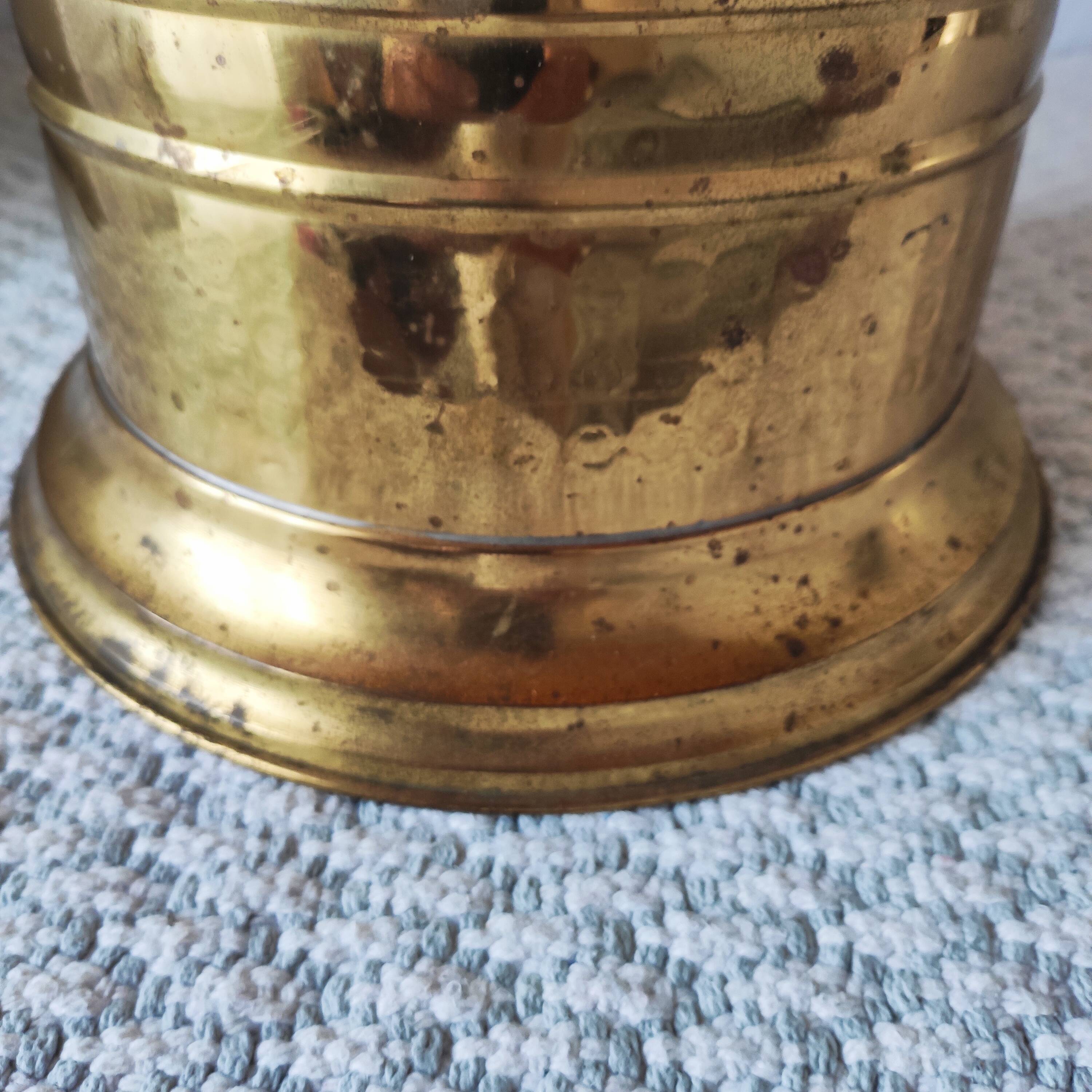 Vintage brass umbrella stand