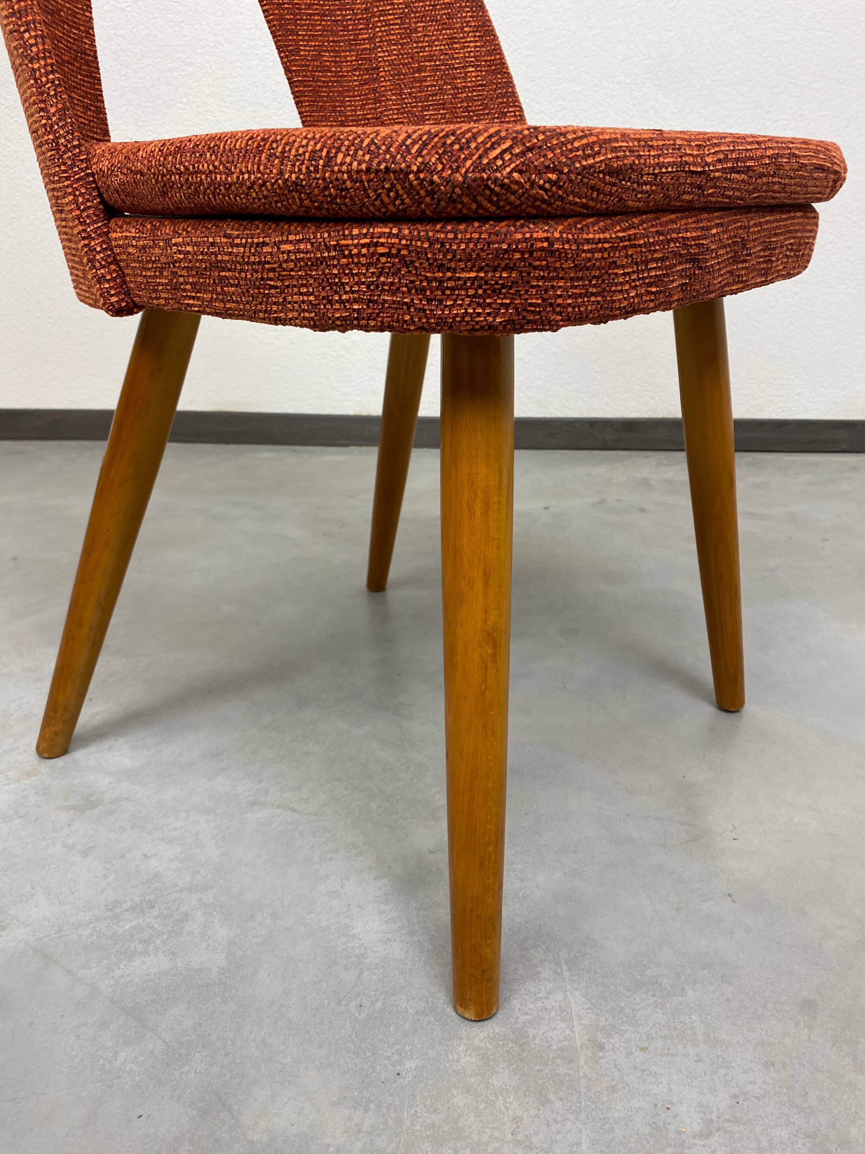 Set of 4 mid-century design dining chairs by Antonín Šuman for Mier Topoľčany.