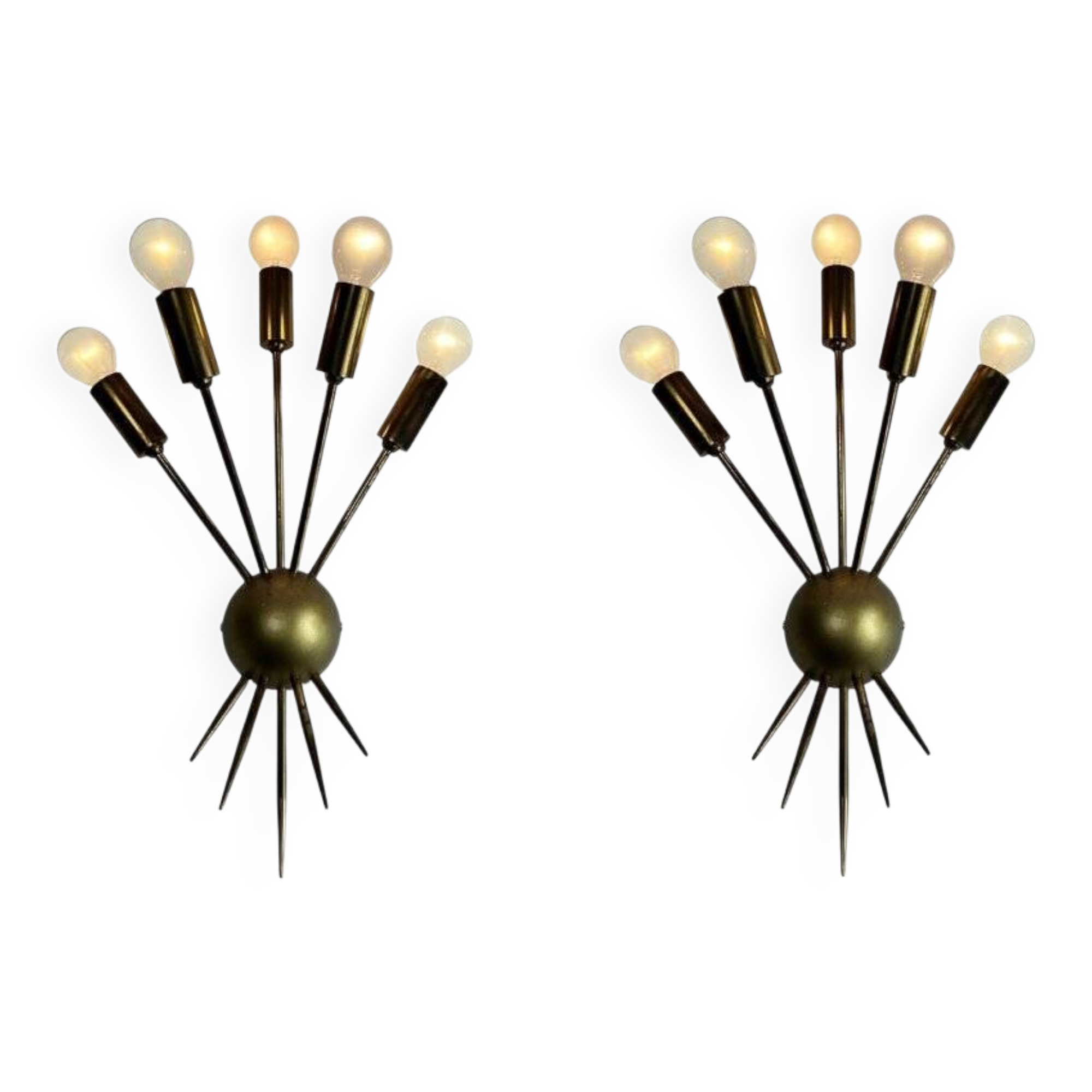 Mid-Century Modern Italian Wall Lights from Stilnovo, 1950s, Set of 2