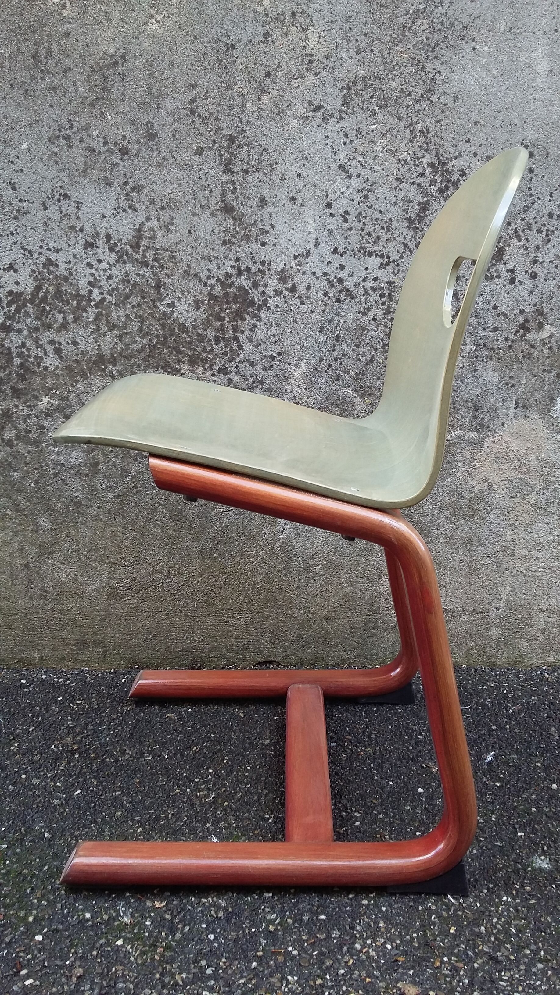 6 vintage sled chairs 1980