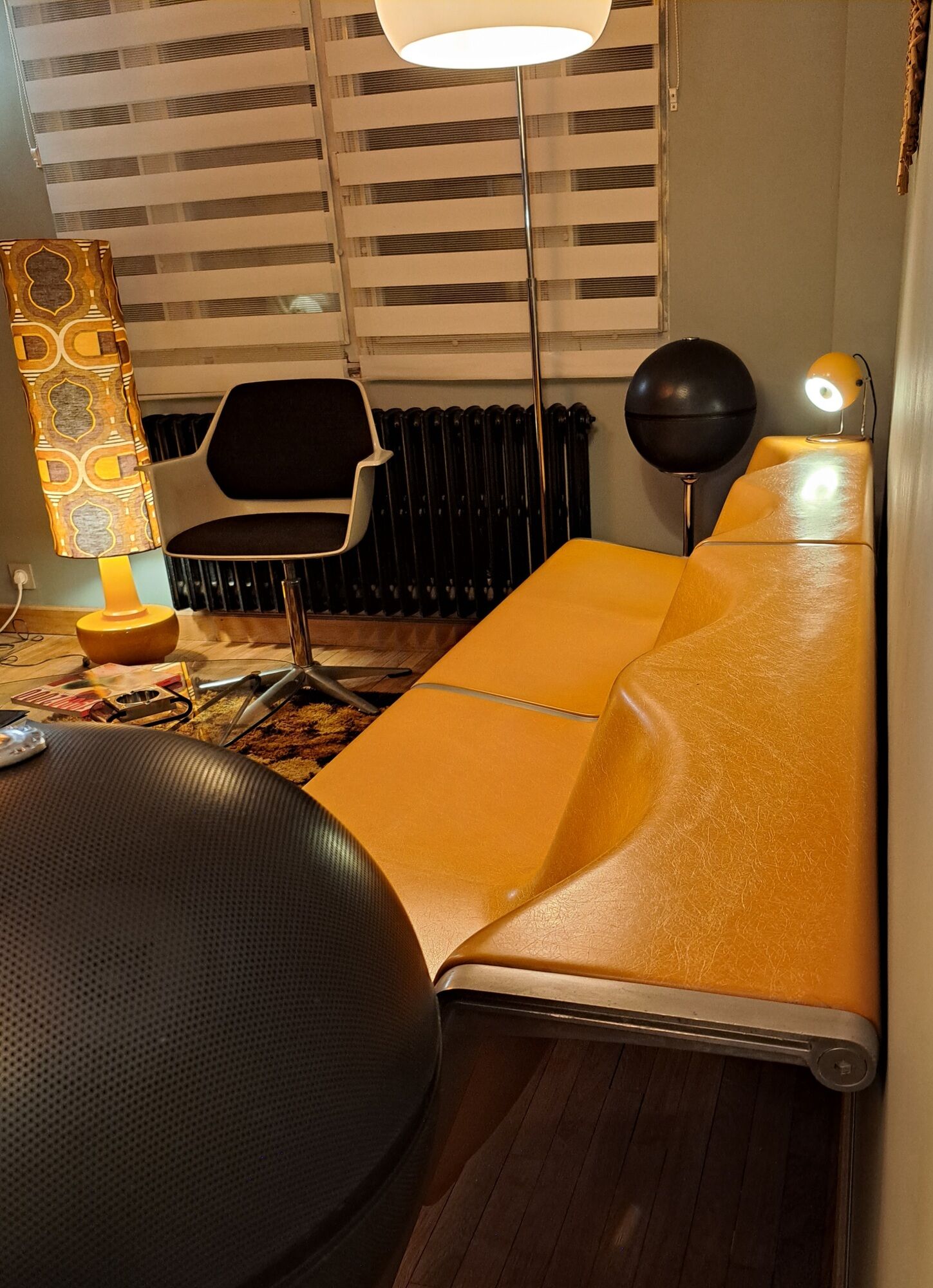 Friso Kramer 4-seater bench for Wilkhahan 60-70's