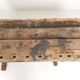 Wooden industrial workbench with vice, 194 cm long, 1930s.