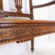 Banc de style néoclassique sculpté de lyres sur le dossier - 20e siècle