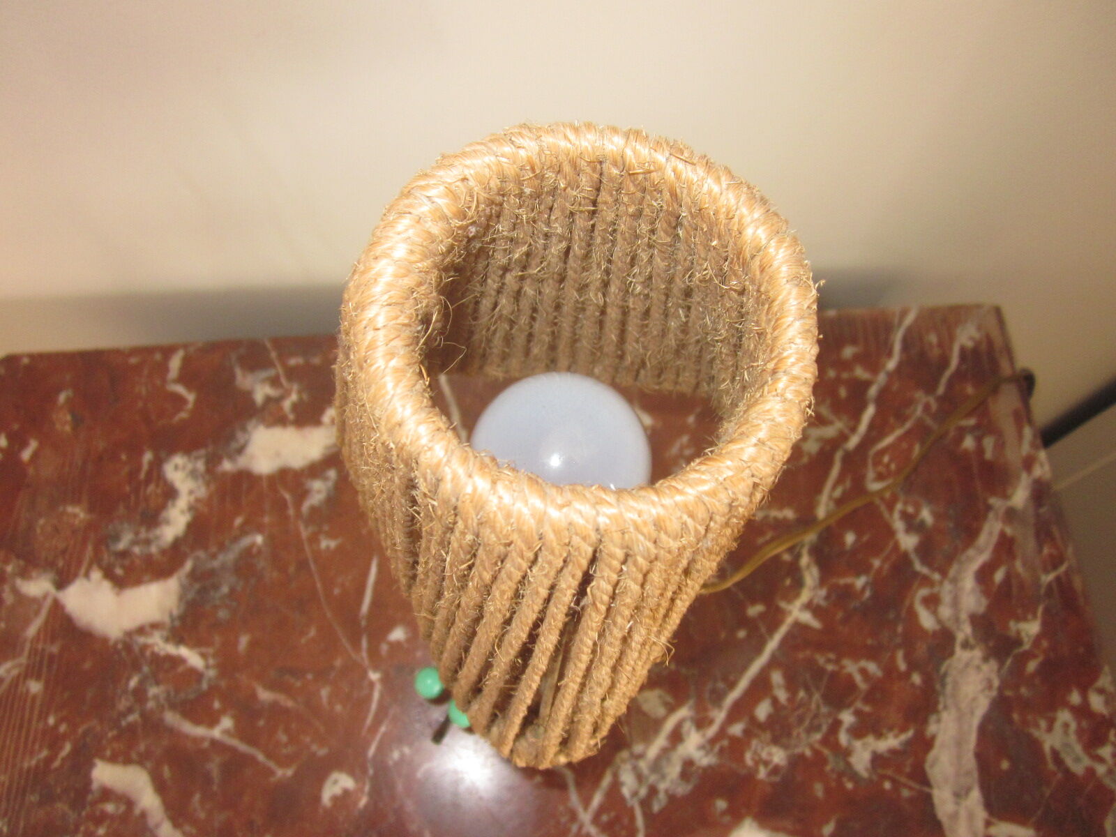 Metal and rope lamp 1950