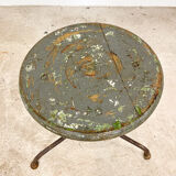 Industrial 3 legged factory swivel stool grey green