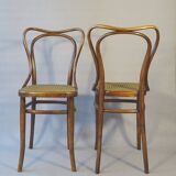 2 Bistro chairs No. 55- 3/4 by Kohn, circa 1905, caned