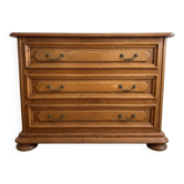Antique wooden chest of drawers with three drawers.