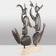 Antonine de Saint Pierre. Curved metal sculpture. Contemporary work.