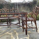 Rattan and bamboo dining room