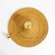 Beautiful, large Italian 1970s bright bamboo wood ceiling pendant lamp