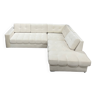 Corner sofa in light beige velvet
