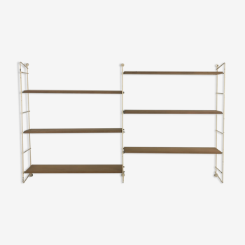 Modular metal and wood shelf