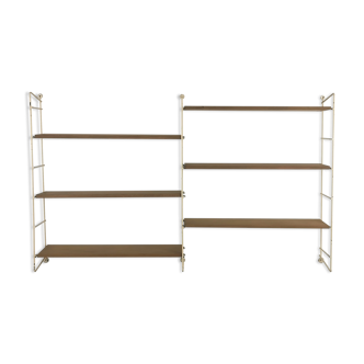 Modular metal and wood shelf