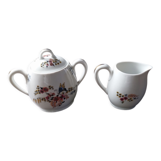 Ensemble en porcelaine decor papillon