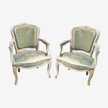 Pair of armchairs in the style of Louis XV