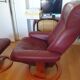 Fauteuil en cuir Anderssons avec repose-pied