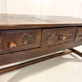 Brutalist antique Spanish coffee table