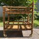 Vintage 1950s bamboo trolley or serving cart.