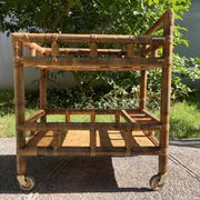 Chariot ou desserte bambou vintage année 1950
