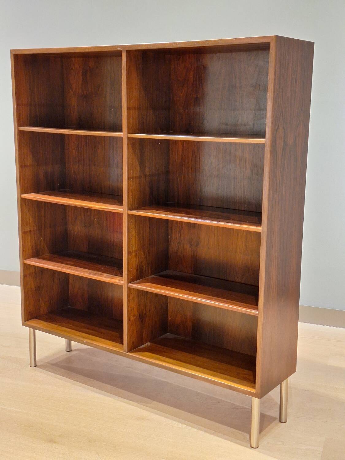 Vintage rosewood bookcase designed by Omann Jun