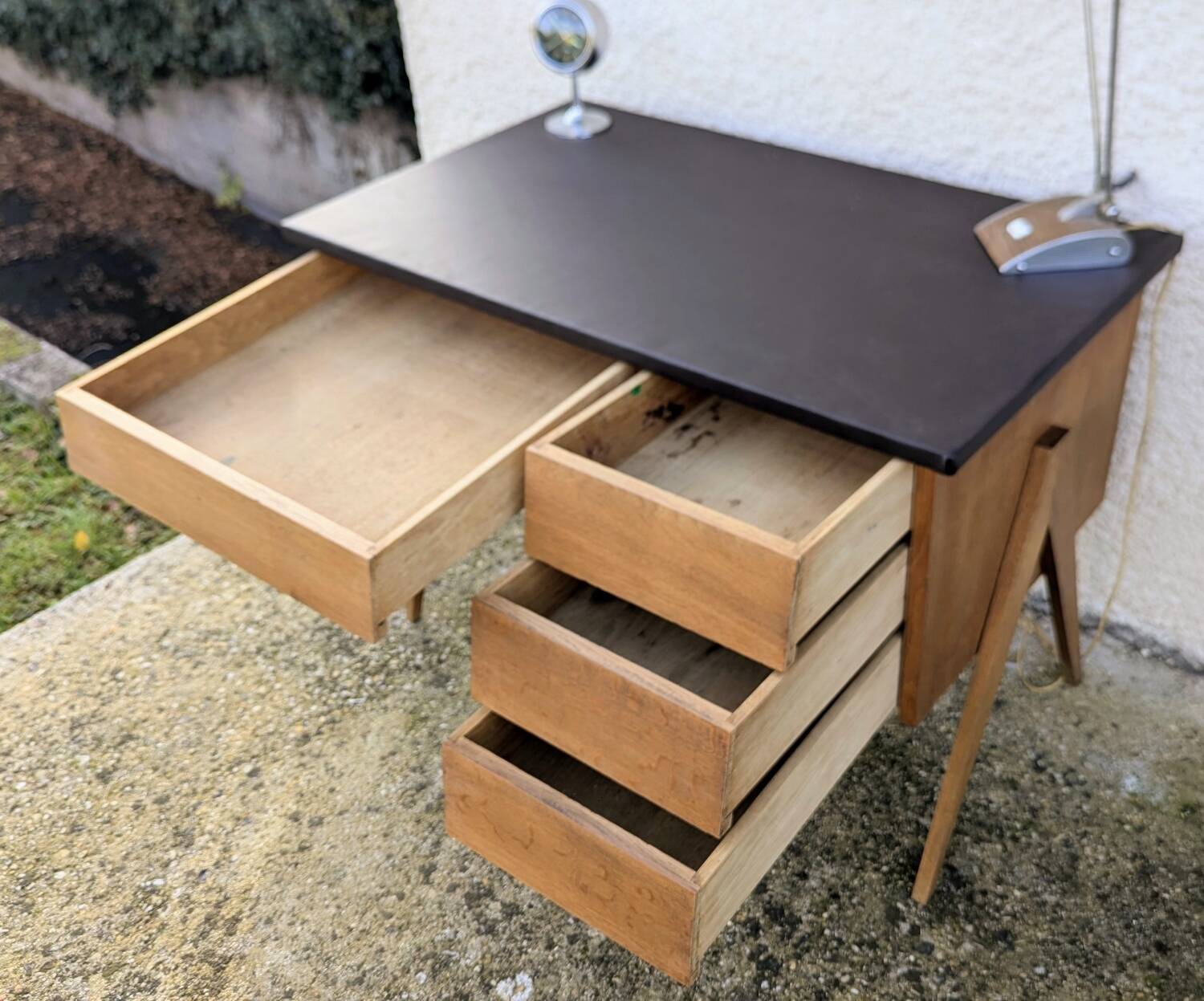 Vintage compass leg desk 50s/60s design